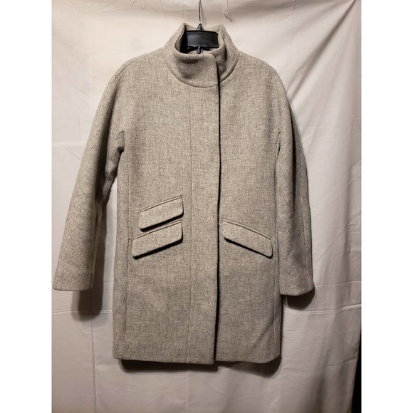J.Crew size 0 wool cocoon pea coat stadium cloth by Nelson gori - Picture 5 of 8
